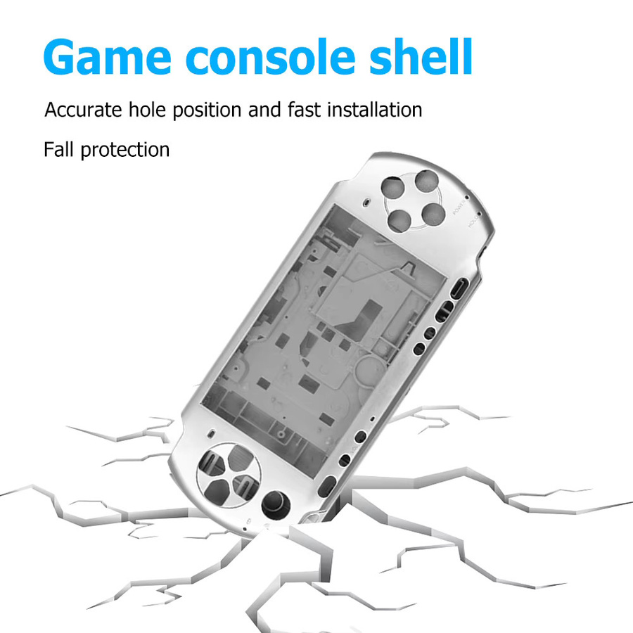APWIKOGER Ersatzgehäuse für PSP3000 Spielkonsole mit Tastenset in Rot im Retro-Design - Bild 3