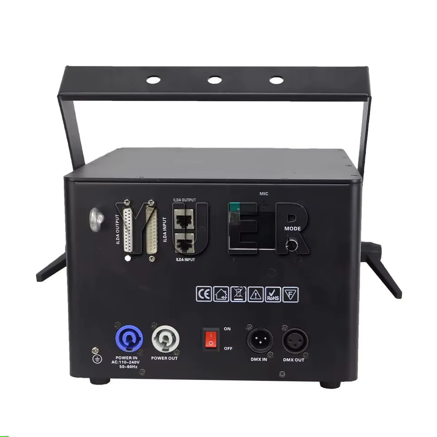 Yuer RGB Laser-Strahlenprojektor mit Bluetooth und App-Steuerung, 15W Party-Disco-Beleuchtung in Schwarz, Multicolour - Bild 2