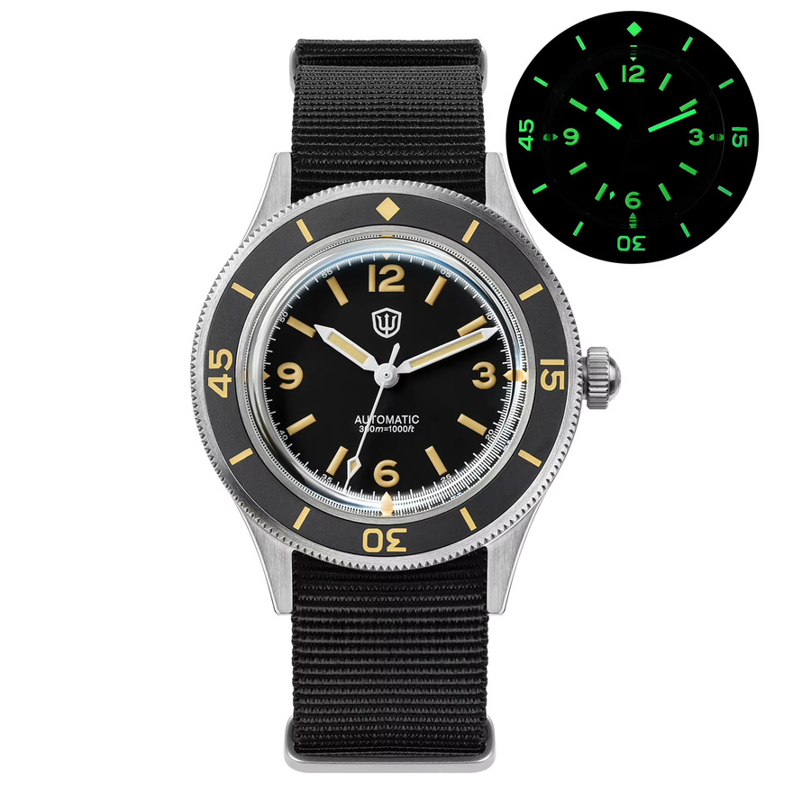 Watchdives Automatikuhr, Edelstahl, Keramiklünette, 40 mm, Unisex - Bild 6
