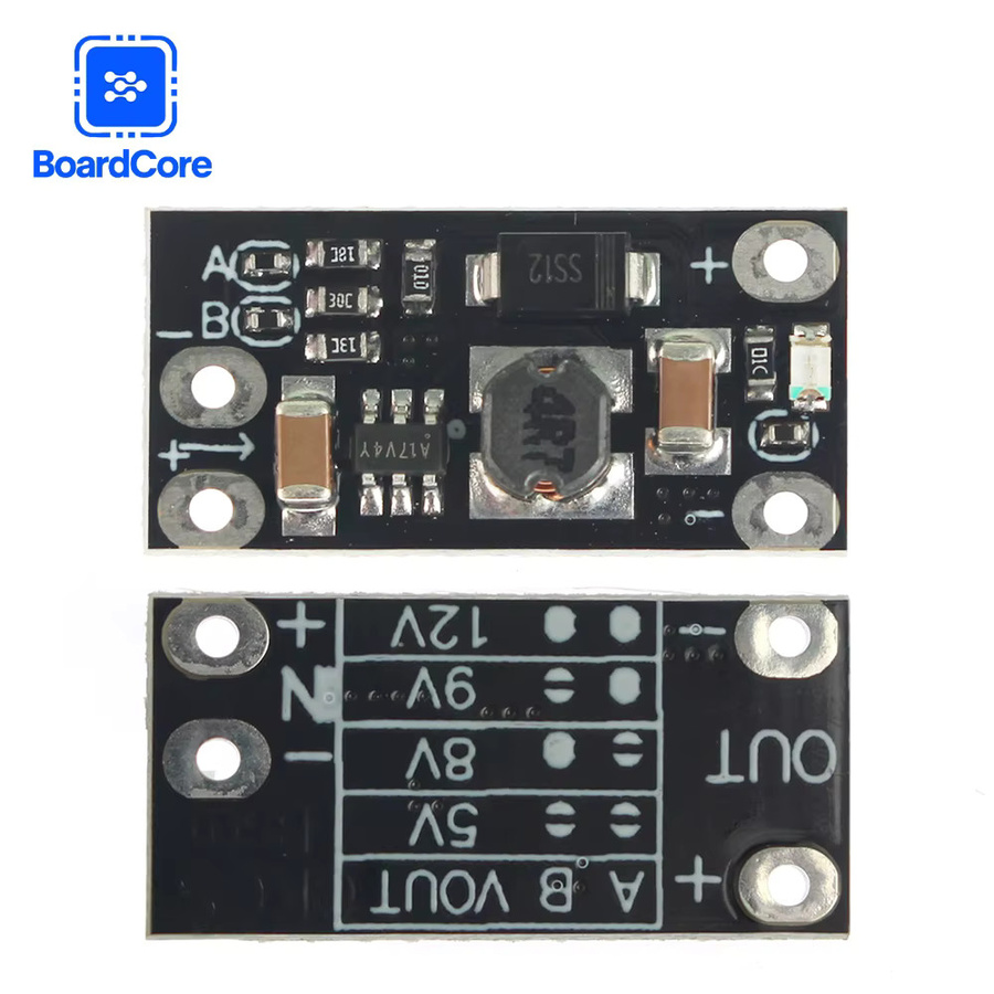 Mini DC-DC Boost Converter Modul Schwarz, einstellbarer Step-Up Wandler für 3,7 V bis 12 V, Lithium-Batterie Spannungsregler - Bild 3