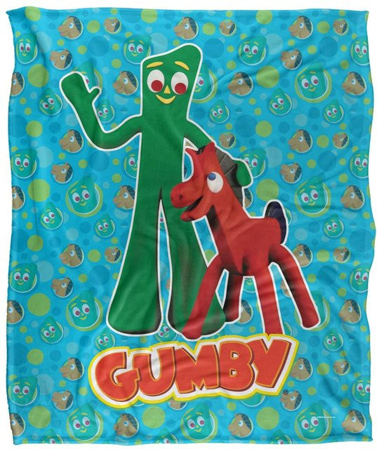 Gumby Beste Freunde Seidige Superweiche Decke in Schwarz, One Size - Bild 1