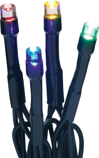 Bunte LED-Lichterkette mit 1.000 LEDs und grünem Kabel für Innenräume und Außenbereiche, 8,492 m - Bild 1