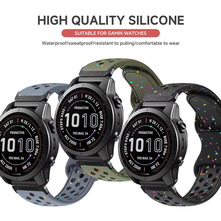 FancyWrist Silikonarmband QuickFit für Garmin Fenix 8, 7, Epix Pro und Enduro 3, Breite: 26 mm und 22 mm - Bild 3