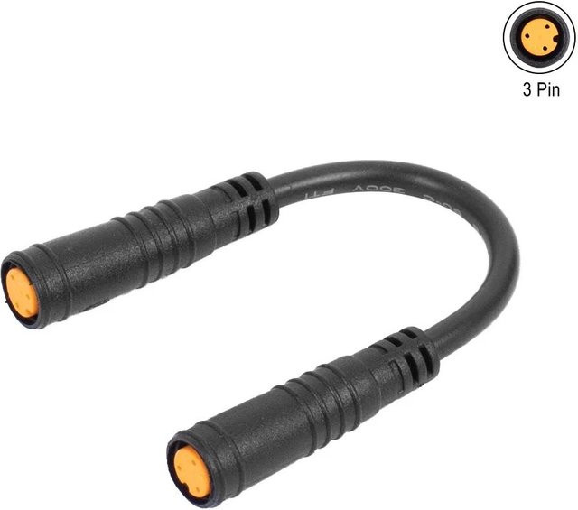 Monorim 3-poliger Sensor-Daumengaszug für Elektrofahrräder und Elektroroller, wasserdicht, weiblich-weiblich, Schwarz - Bild 1
