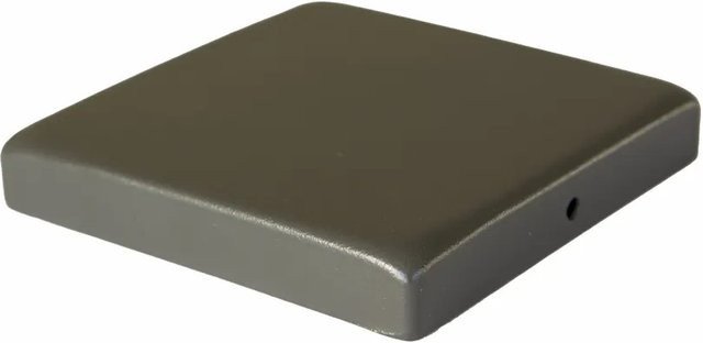 Pfostenkappe Classic Plus quadratisch in Umbragrau, B/T: 91 x 91 mm - Bild 1