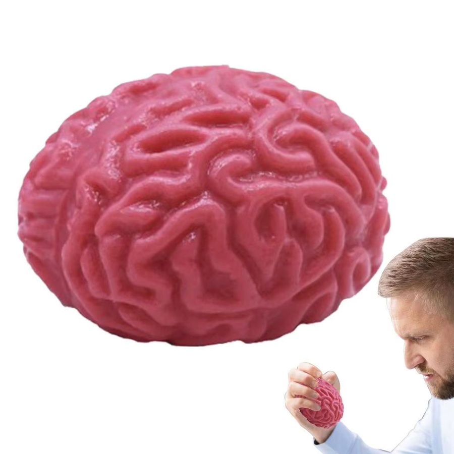 Weiche Gummi-Gehirn-Imitation, realistisches Kunstorgan, Stressball - Bild 7