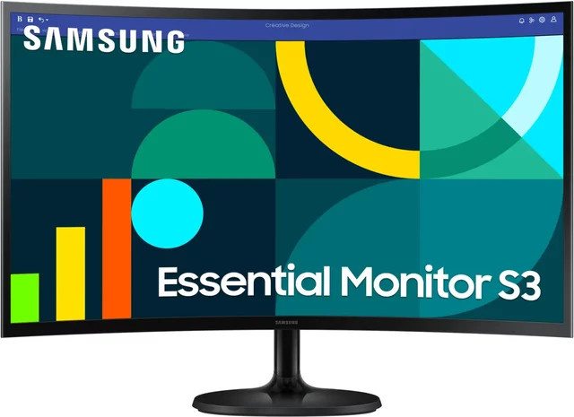 Samsung Essential S36GD S27D364GAU Flachbildschirm in Schwarz mit 27 Zoll Full HD VA-Panel und HDMI/USB-A Anschlüssen - Bild 1