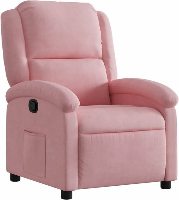 vidaXL Relaxsessel in Rosa aus Samt mit Armlehnen und verstellbarer Rückenlehne - Bild 1
