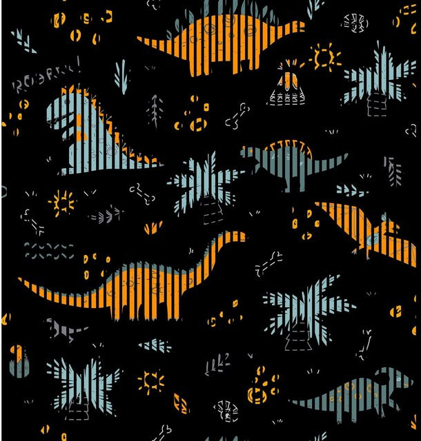 FN Acustico Akustikplatte Dinos 2 in Bunt aus PET und MDF, H x B x T: 2.400 x 2.253 x 19 mm - Bild 1