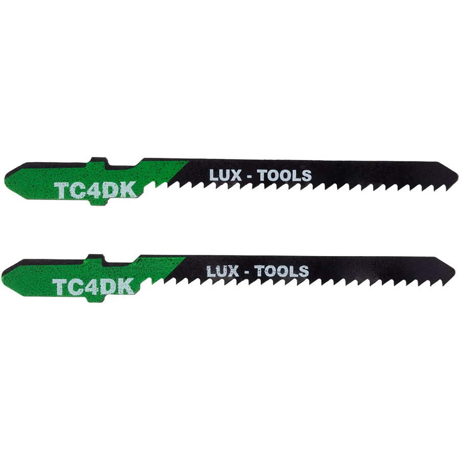 LUX-TOOLS Stichsägeblätter für Holz und Kunststoff mit T-Schaft, HCS, Grün, 2 Stück - Bild 2