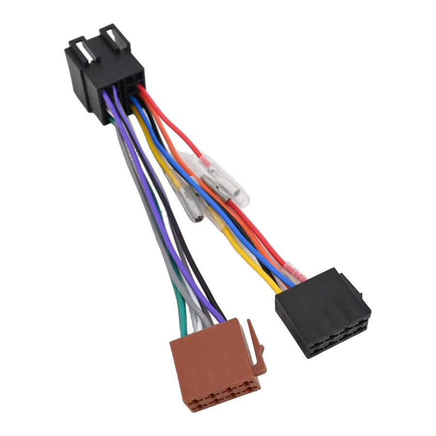 16Pin Auto Stereo Radio Kabel Adapter von Buchse auf ISO Buchse Stecker Kabelbaum Automobil Zubehör in Multicolour - Bild 2