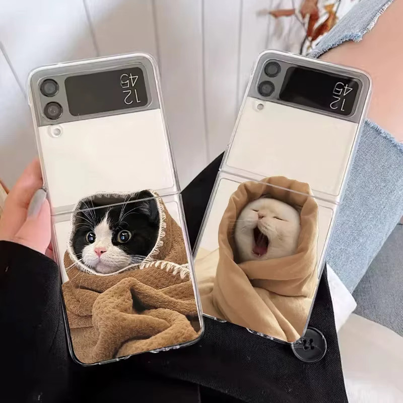 Transparente Handyhülle mit niedlichem Tier-Cartoon-Design für Samsung Galaxy Z Flip7, Z Flip5, Z Flip4 und Z Flip3 - Bild 4