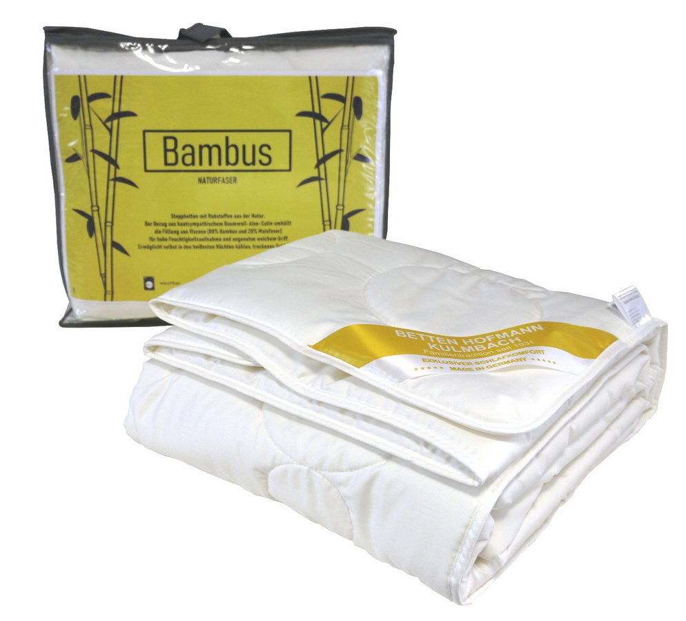 Betten Hofmann Sommerdecke aus 100% Natur-Bambus und Baumwolle, weiß, B/B: 155 x 220 cm - Bild 1
