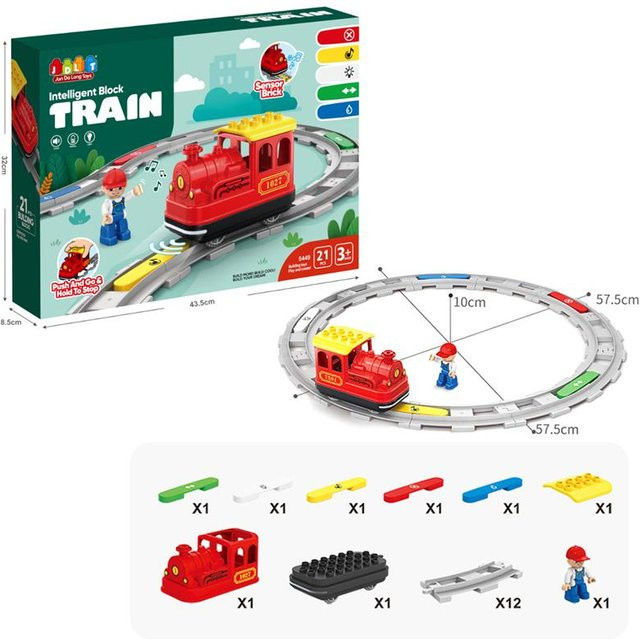 Yiran toy Eisenbahnschiene Zugset Bausteine ab 3 Jahren - Bild 1
