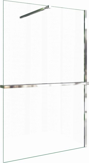 AICA Walk In Duschwand aus ESG-Glas mit Stabilisator und Duschregal, Farbe: Transparent, B/H: 100 x 200 cm - Bild 1