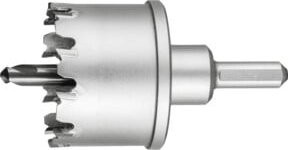 PFERD Hartmetall Lochsäge mit Carbide-Spitze in Silber, Durchmesser: 52 mm, Schaft-Ø: 10 mm, Schnitttiefe: 35 mm - Bild 1