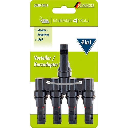 Schwaiger Solar-Adapter-Set 4in1 in Schwarz - Bild 2