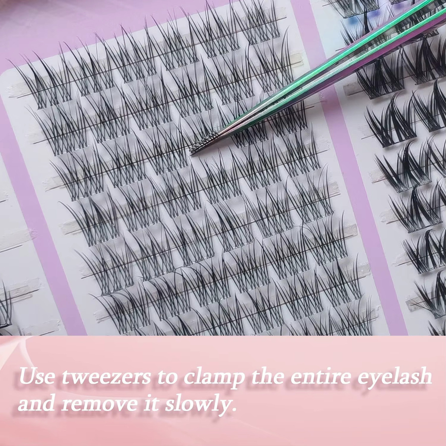 Queenice Manga Spiky Lash Clusters, Wispy Eyelash Clusters, 300 Stück, Natürlich - Bild 5