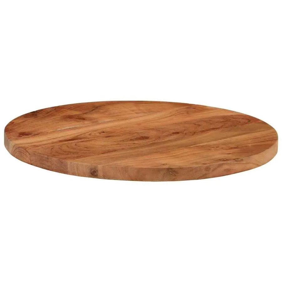 vidaXL Tischplatte rund aus massivem Akazienholz, Braun, Durchmesser: 40 cm, Höhe: 3,8 cm - Bild 2