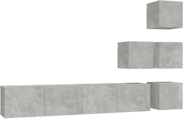 vidaXL TV-Wandschrank in Betongrau aus Holzwerkstoff, klassisches Design für dein Wohnzimmer, B/T/H: 31 x 30 x 30 cm - Bild 1