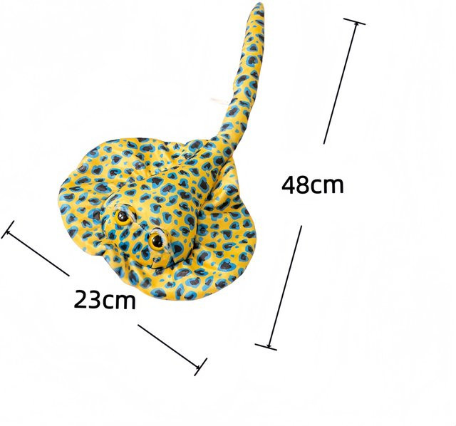 Yiran Health & Beauty Teufelsfisch Leopardrochen Kuscheltier, 48cm - Bild 1