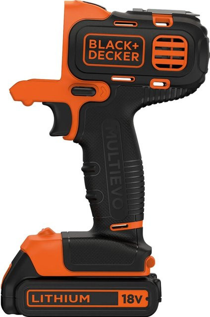 Black+Decker Multievo Akku-Multifunktionswerkzeug-Set MT218K in Schwarz-Orange mit Akku und Koffer - Bild 1