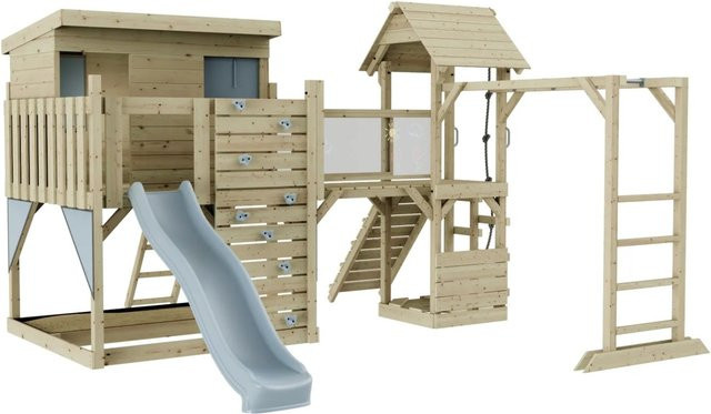 OutdoorToys Spielturm Isak, Eisblau, Holz, ab 3 Jahre - Bild 1
