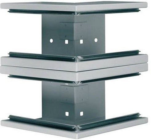 Hager Außeneck BRS1002103DVERZ aus Stahl in Grau, B/T: 210 x 100 mm - Bild 1