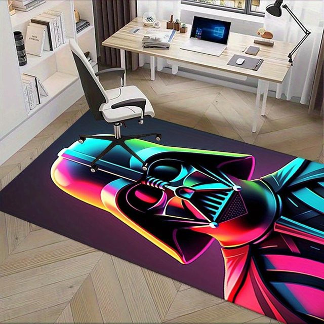 CSQ TWO Sci-Fi Darth Vader Teppich in Neonfarben, 3D-Druck Design, Maschinenwaschbar und Anti-Rutsch, B: 150 cm, T: 200 cm - Bild 1