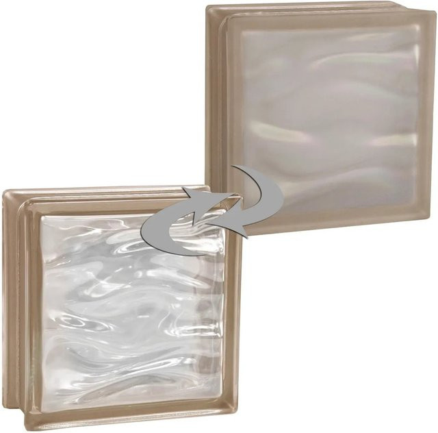 Fuchs Design Glasbaustein Aqua Reflex Beige B/H: 19 x 19 cm - Bild 1