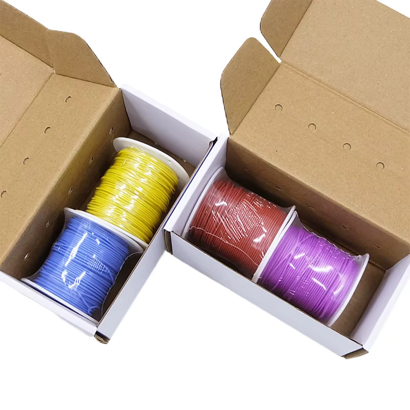Flexibles, hitzebeständiges Kupferkabel-Set in einer Box mit Silikonbeschichtung, elektrisch verzinntes Kupferdraht-Kit in verschiedenen Stärken (30/28/26/24/22/20 AWG), Mehrfarben-Mix - Bild 3