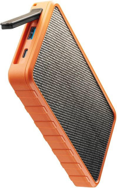 CellularLine Solar Charger Powerbank 10.000mAh in Orange mit USB-C - Bild 1
