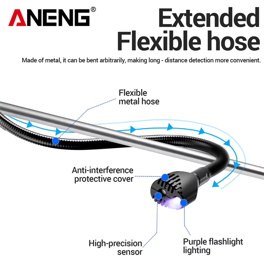 ANENG HD01 Kältemittel-Leckdetektor in Schwarz, hochempfindlicher Halogen-Gasdetektor und Freon-Lecktester für Autoklimaanlagen (R22, R32, R134a) - Bild 4