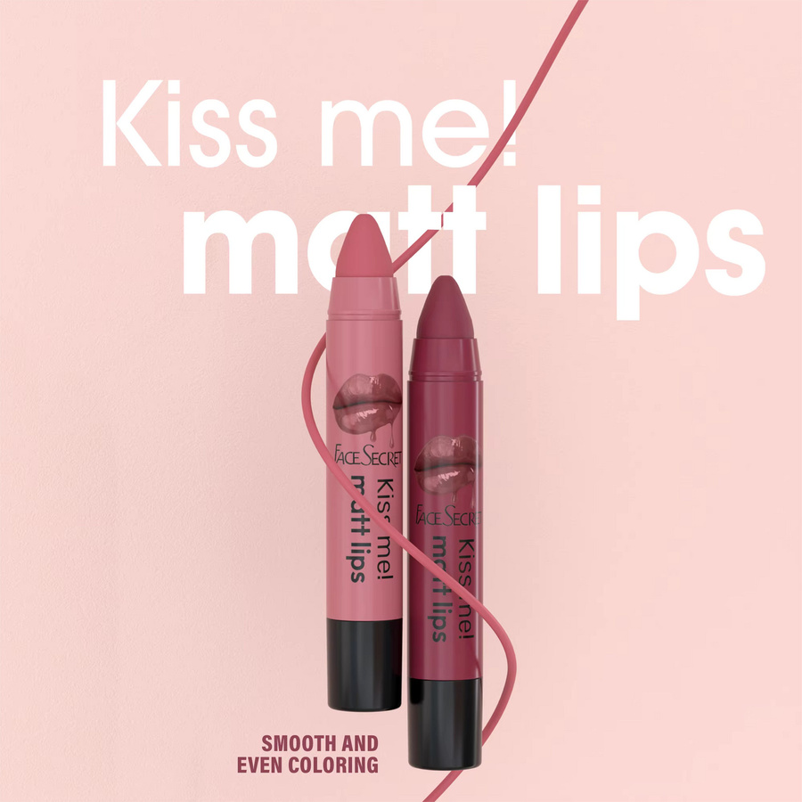 Face Secret Lippenstift, 6 Farben, mattiert, Unisex - Bild 3