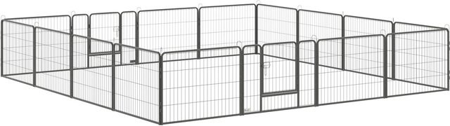 PawHut Freigehege aus Edelstahl in Grau mit 16 Segmenten, B/H/T: 150 x 80 x 60 cm - Bild 1