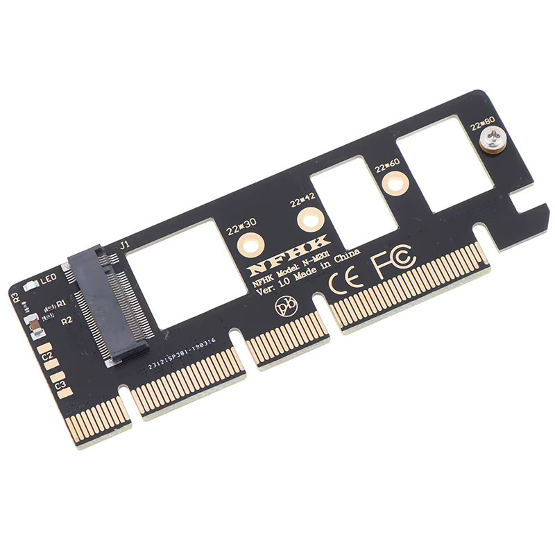 SD&HI NVMe M.2 NGFF SSD Adapter Riser-Karte PCI Express 3.0 16x X4 Konverter in Schwarz - Bild 2