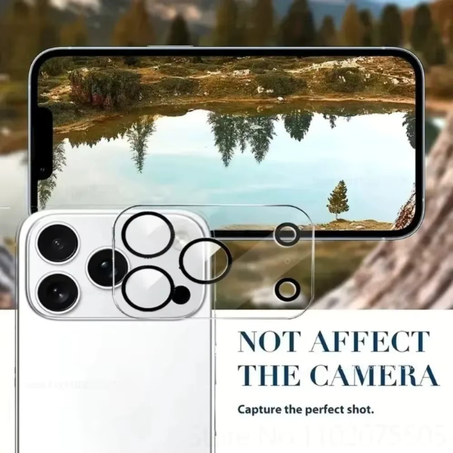 Set aus 4 Teilen mit 2 Panzerglas Vollabdeckungen und 2 Kameraschutzfolien für Apple iPhone, Farbe Transparent - Bild 5