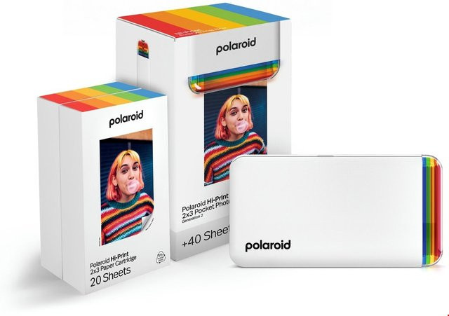 Polaroid Hi-Print Gen 2 Everything Box Sofortbilddrucker in Weiß mit Bluetooth und USB-C - Bild 1