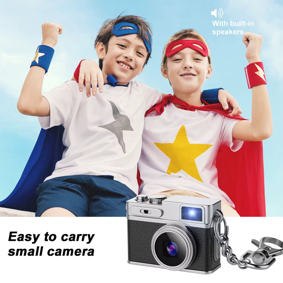Magecam Retro Digitalkamera in Schwarz mit 1080P Videorecorder, LED Fülllicht und 0,96 Zoll IPS-Bildschirm - Bild 2