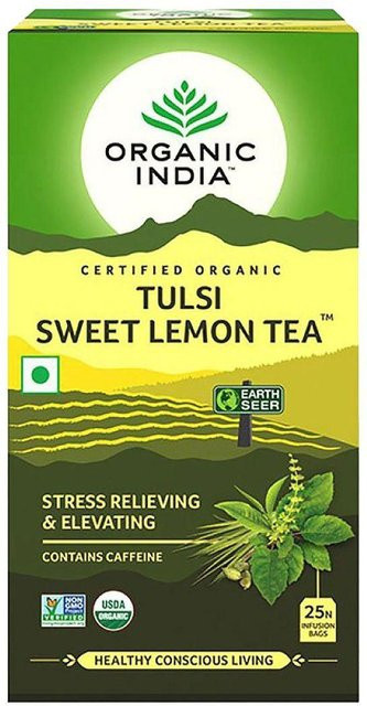 Organic India, Tulsi Süßer Zitronentee, Bio, Teebeutel, 25 Stück - Bild 1