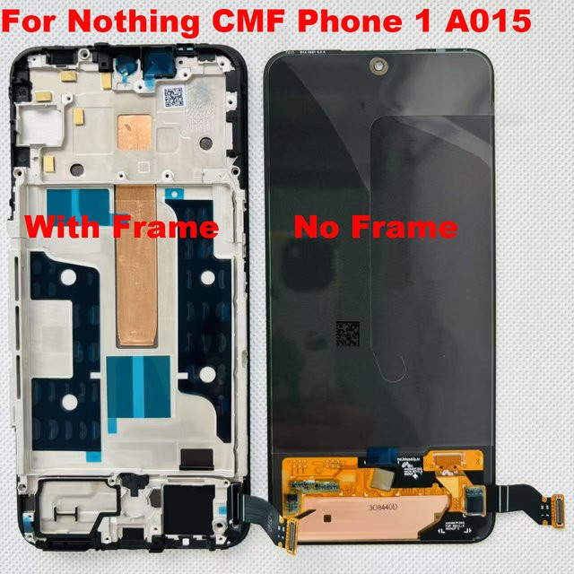 Nothing CMF Phone 1 Ersatz LCD Display mit 6,67 Zoll AMOLED Touchscreen Digitizer Montage in Schwarz - Bild 1
