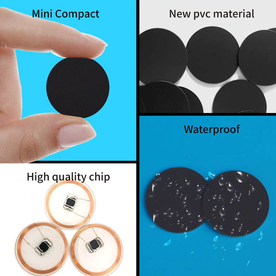 Schwarze Ntag215 NFC Aufkleber als selbstklebende RFID-Tags mit 13,56 MHz und ISO14443A Standard - Bild 5
