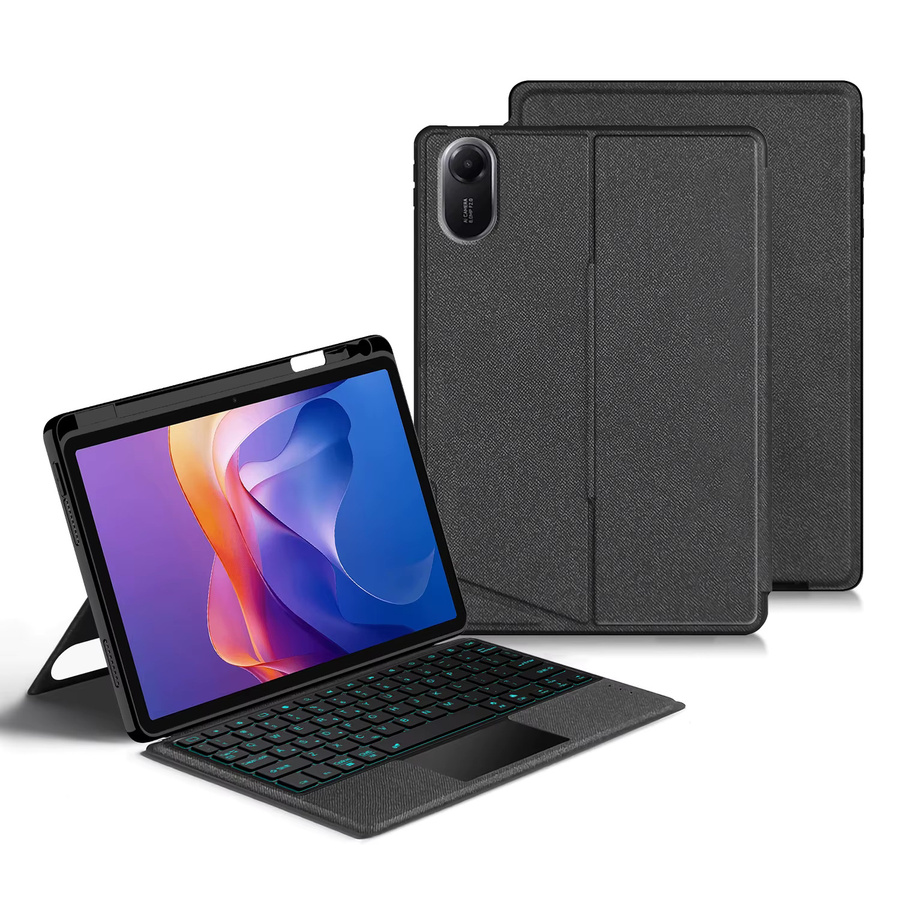 Magic Keyboard für Xiaomi Redmi Pad 2 2025 11 Zoll Tablet-Hülle mit Stifthalter in Schwarz - Bild 2