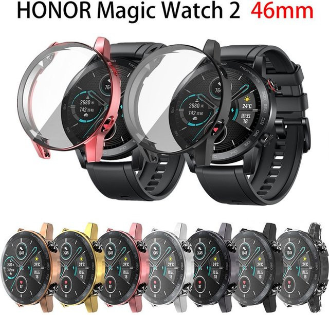 Schutzhülle und Displayschutzfolie für Honor Magic Watch 2 46 mm aus transparentem TPU mit 360-Grad-Vollabdeckung - Bild 1