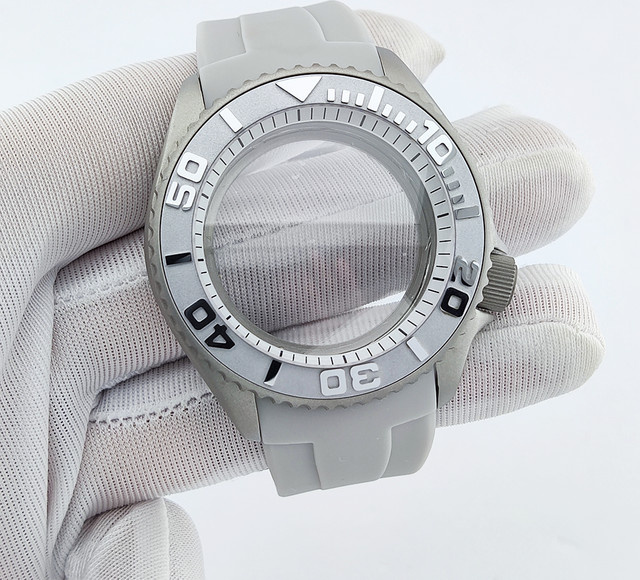 OUMASHI Uhrengehäuse, Herren, Schwarz, Kautschukarmband, 40 mm - Bild 1