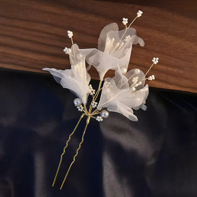 Velishy Haarspangen U-Form, Perlen-Haarschmuck, Damen - Bild 2