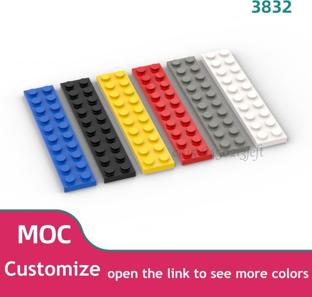 JIAJIALE Building Blocks 2x10 Dots Thin Figures Bricks 50-teiliges Set - Bild 1