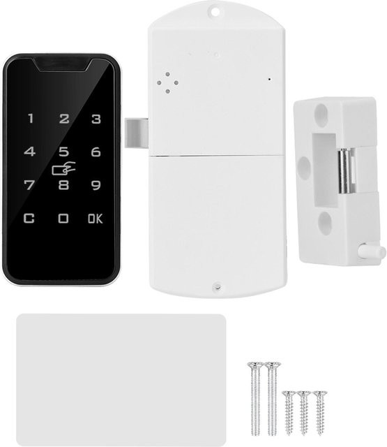 TOMTOP Smart Digital RFID Passwortschloss mit Touch Keypad, elektronisches Schloss für Kleiderschrank und Aktenschrank in Schwarz oder Weiß - Bild 1