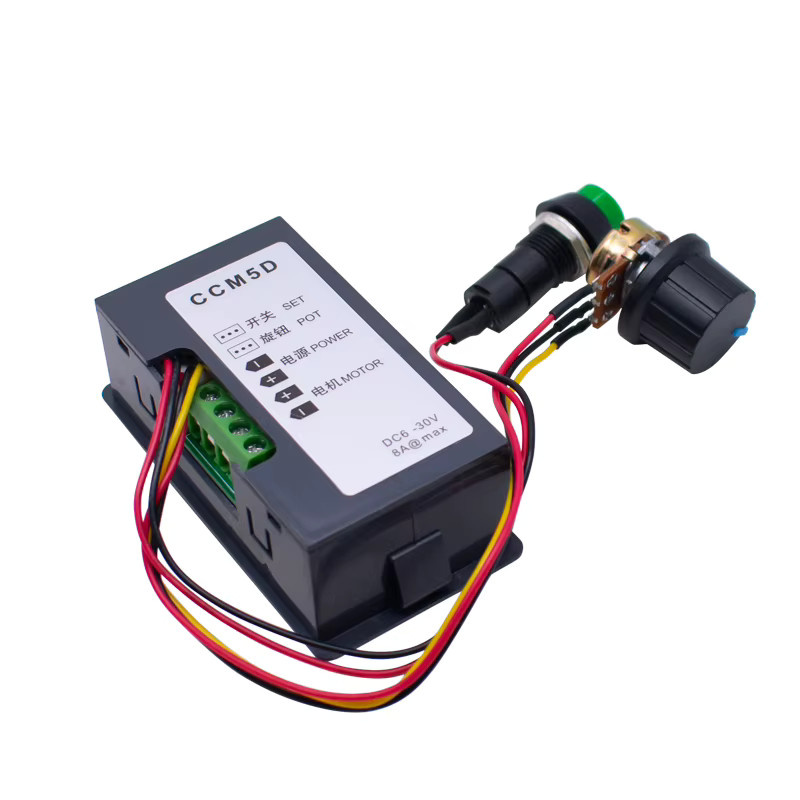 WAVGAT PWM DC Motor Drehzahlregler CCM5D mit Digitalanzeige, Schwarz, 6V 12V 24V 5A - Bild 2