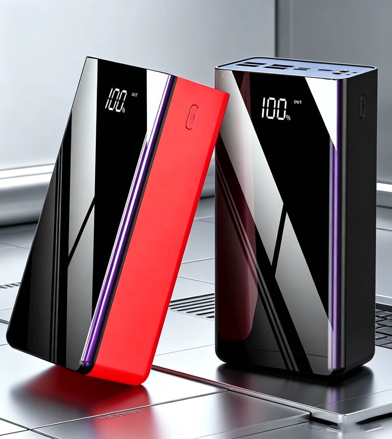 InTessry Powerbank mit 50000mAh Kapazität in Schwarz, schnelles USB-Ladegerät mit LED-Anzeige und Taschenlampe für iPhone, Android und digitale Geräte - Bild 4